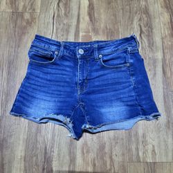 American Eagle Outfitters High Rise Shortie Women’s size 6 Blue Denim Shorts sum