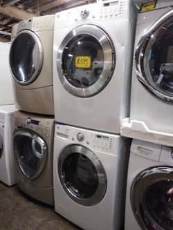 LG front load washer and dryer set working perfectly