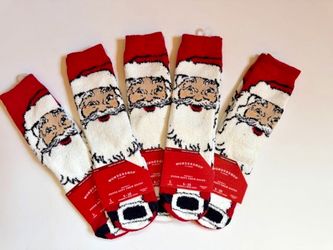 Wondershop Santa Socks Womens Adult Size Christmas Holiday Gifts Lot of 5 New