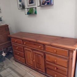 Wood Dresser Matching Mirror 