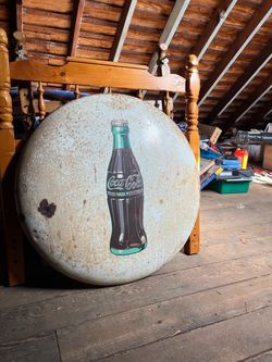 Vintage Coca-Cola Round Metal Sign