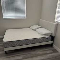 White Bed Frame And Mattress