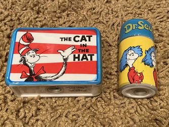 Cat In The Hat Ceramic Salt And Pepper Shakers