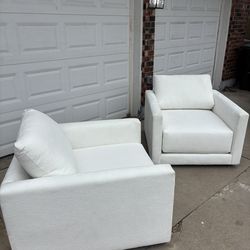 New Crate & Barrel “Gather Deep” Swivel Chairs