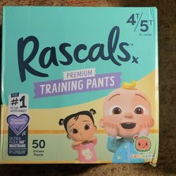 Brand New Unopened 50ct Rascals Training Pants Cocomelon Size 4t/5t