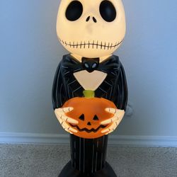 Disney Gemmy Lighted Blow Mold Jack Skellington 24" Outdoor Decor