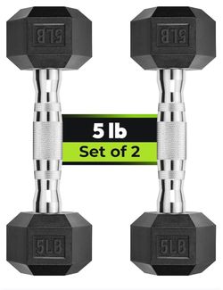 5 LB HANDBODE Hex Dumbbell Set