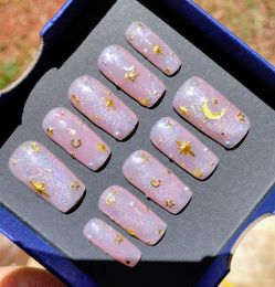 Pink Celestial Press-on Nails 
