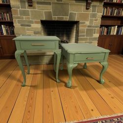 Nightstands End Tables Solid Wood Dark Olive Satin New