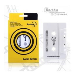 Reshow Travel Cassette Adapter for Cars – Listen to iPods, Smartphones, MP3 Players or a Walkman in a Standard Vehicle Cassette Player – Vintage/Retro