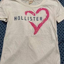 Hollister Sequin Heart Graphic T-Shirt 
