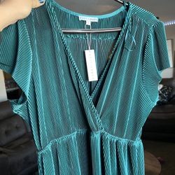 Baltic Born Dress - Deep Green - Size Large - Holiday Party Dress Christmas Dress