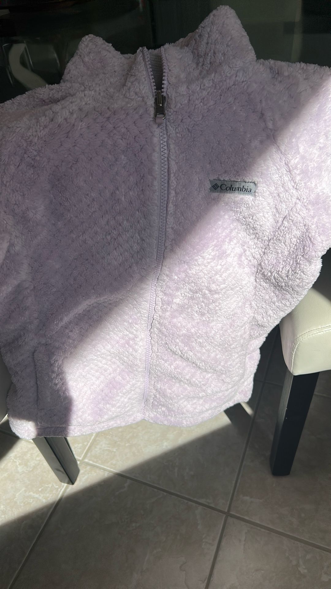 Girls Columbia Purple Sherpa Jacket (size M: 10/12)