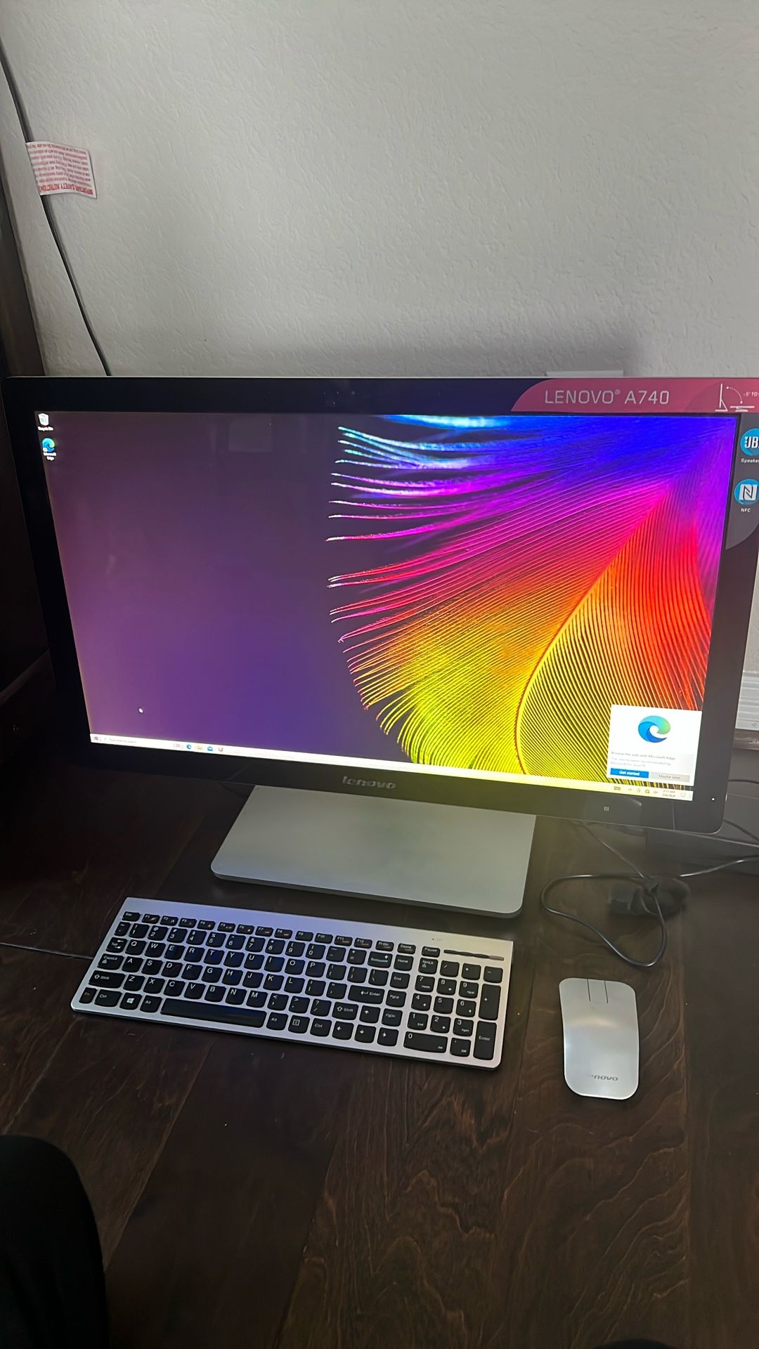 Lenovo Multi Touch 27” A740 All In one desktop Intel Core i7 3.10Ghz 8GB 1TB WiFi USB Bluetooth Windows 10 Home!