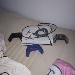 Xbox One x With 3 Controllers  (Willing To Trade Look At Desc) 