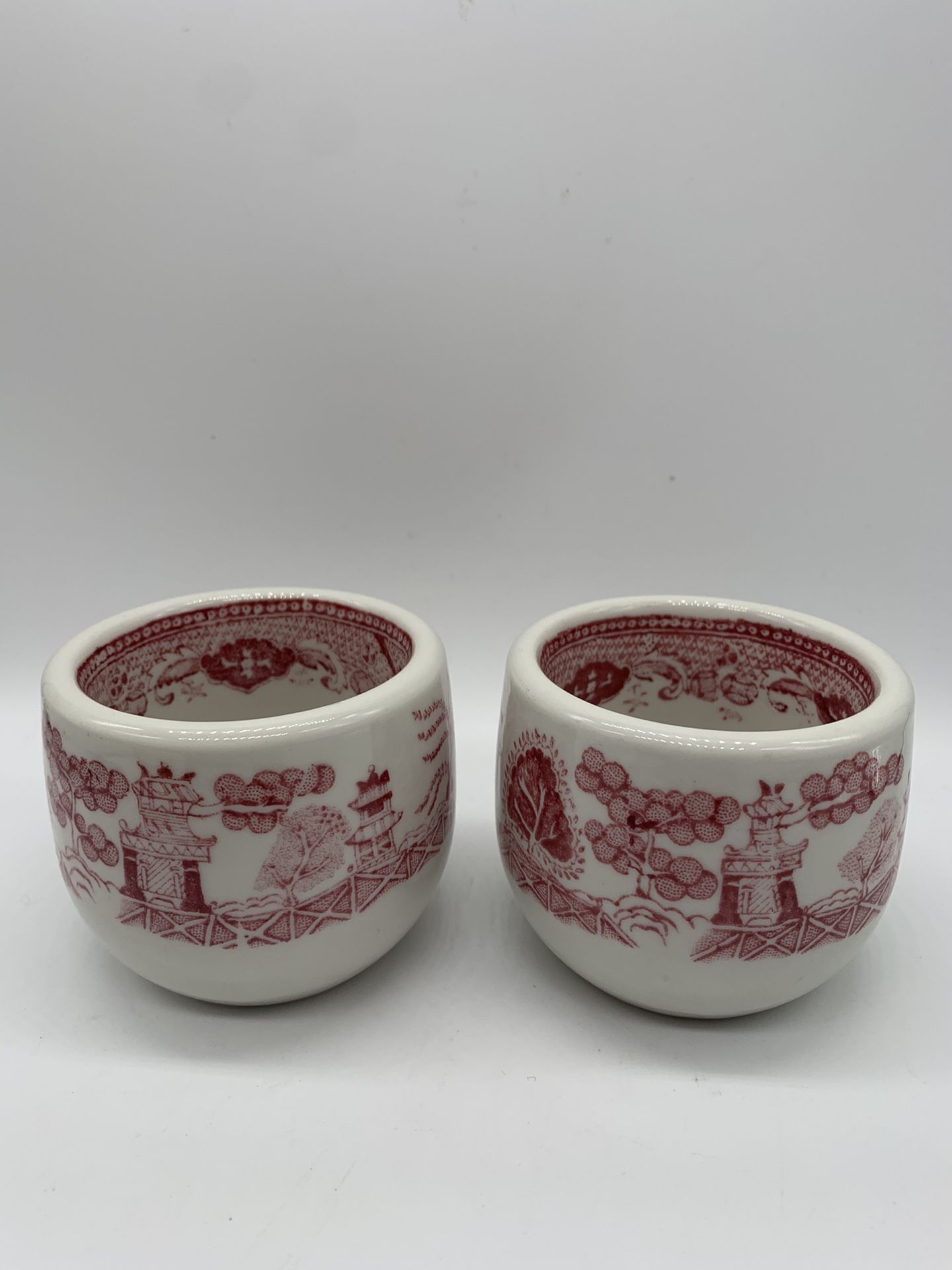 Vintage Jackson Custom China Falls Creek PA.U.S.A. Custard Cup. Set Of 2 Pieces