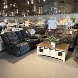 Manual Reclining Sofa And Loveseat 