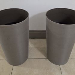 PAIR of 22" Light Brown Resin Planters (2 for $60) @ Lasting Creations 