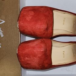 Daffy Suede Red Christian Louboutin Size 40 Women's Heels