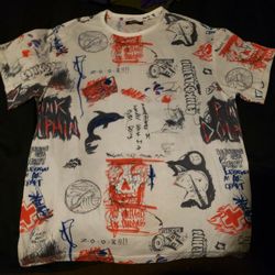 pink dolphin tshirt red/white/blue