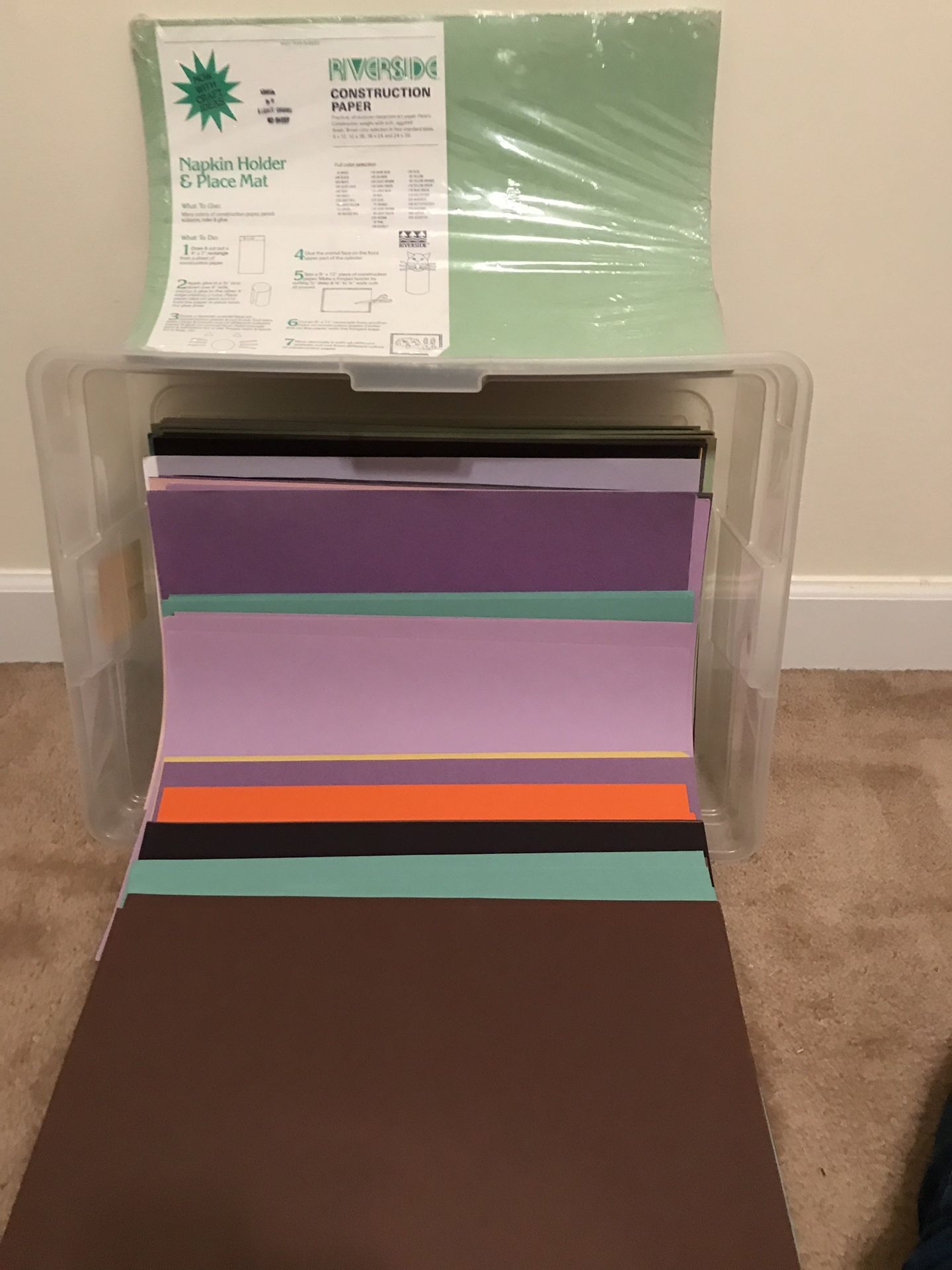 Practical , all Purpose Heavy Weight Construction Paper in Variety of colors:whole box full !!!!