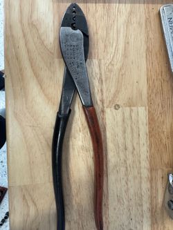 Sta-Kon WT111M Wire Crimping Pliers for Installing A, B, C, PT Non-insulated Terminals and Splices, Includes Wire Cutter