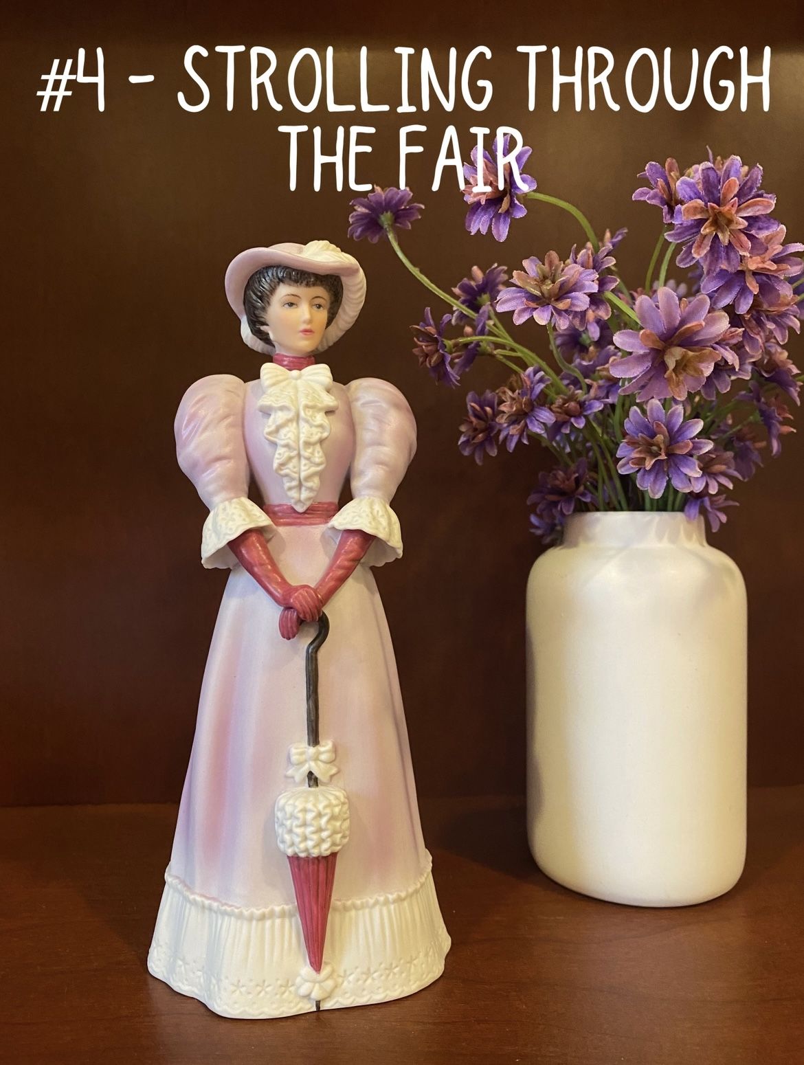 Lenox Vintage Porcelain Figurine Scrolling Through The Fair