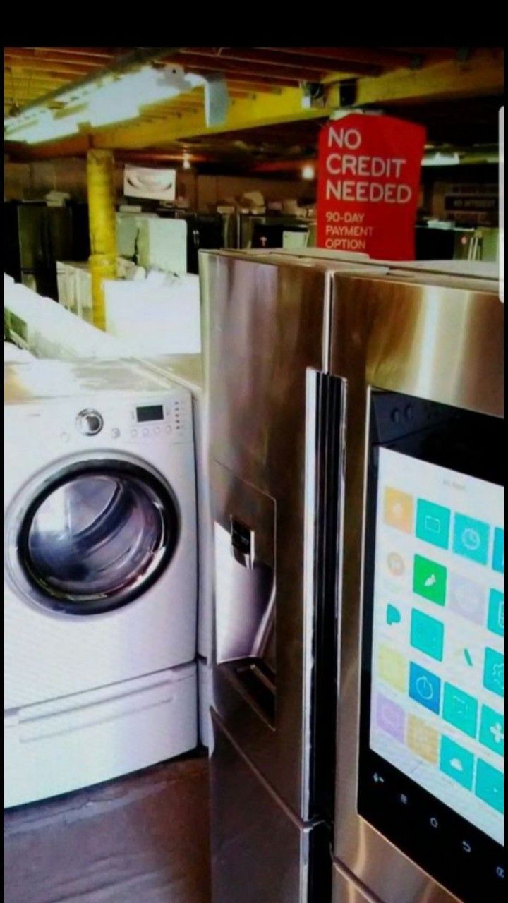 Huge Sale store full of nice reconditioned refrigerator washer dryer stove stackable+financing available available free warranty