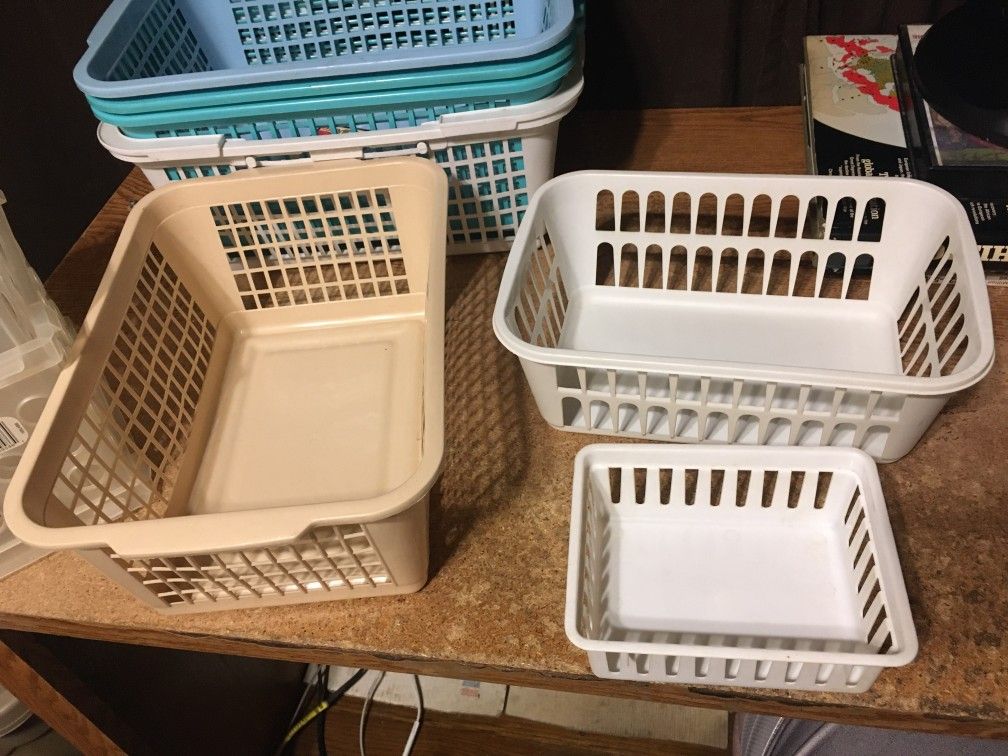 Lot Of Storage Baskets And Bins