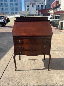 Vintage wood secretary desk