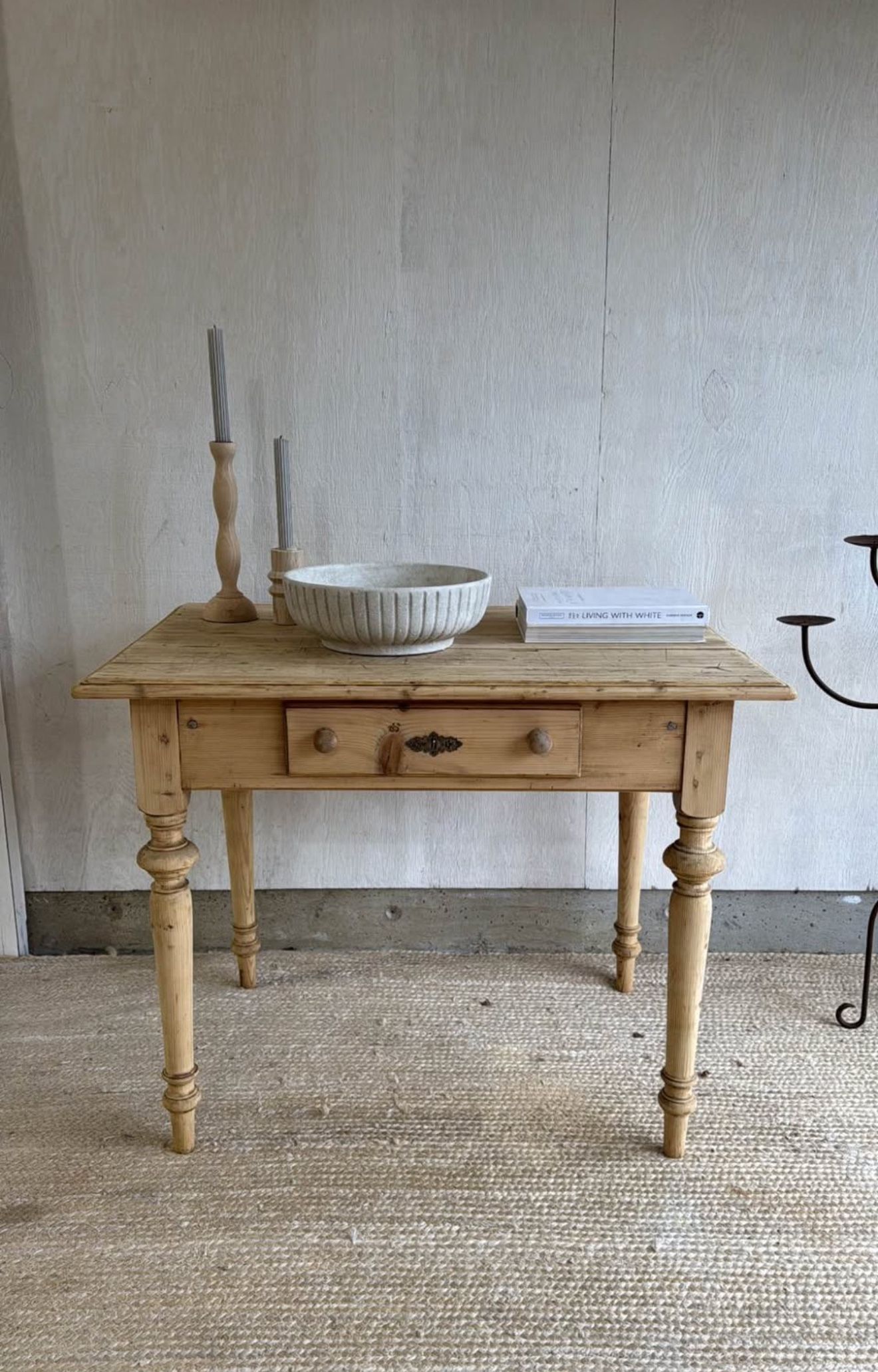 Antique European pine table