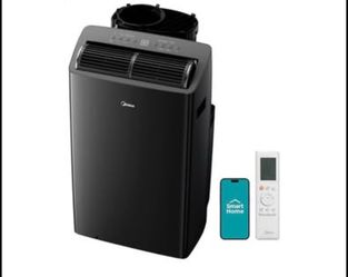 Midea Duo 14,000 BTU (12,000 BTU SACC) High Efficiency Inverter Ultra Quiet Portable Air Conditioner, with Heat up to 550 Sq. Ft., Works with Alexa/Go