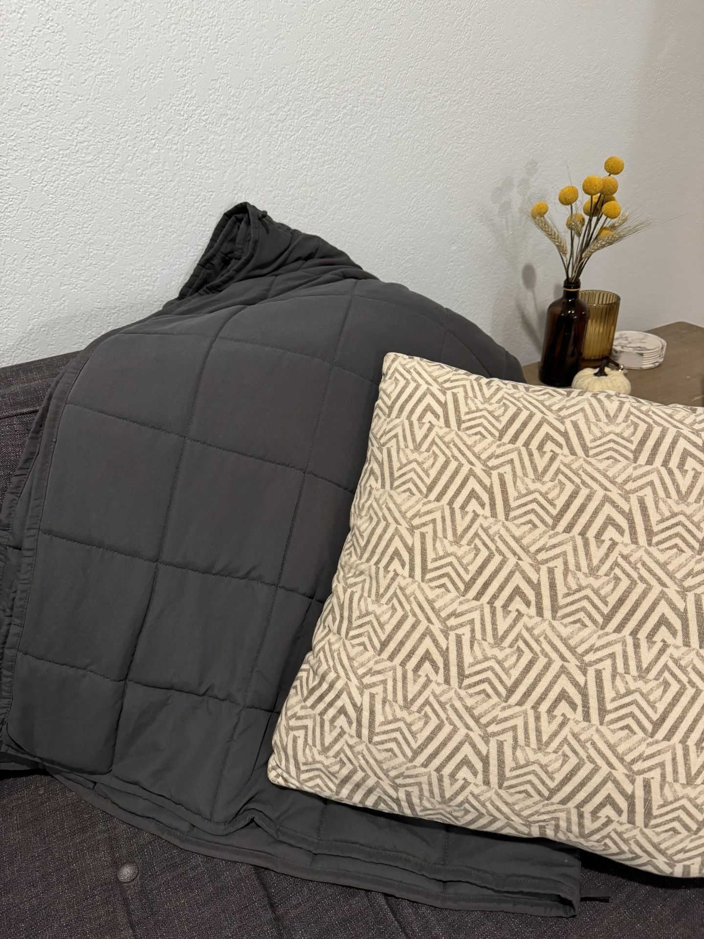 48"x72" (4’x6’) 12 pound Dark Grey Weighted Blanket