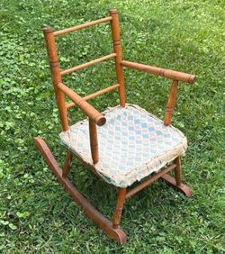 Vintage Kids Wooden Colonial Rocking Chair