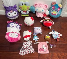 Hello Kitty and Friends Lot of Plush etc $35 for All
