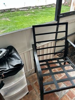 Black Metal Patio Chair Frame