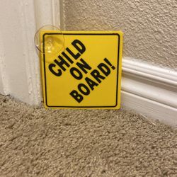 Child On Board Car Window Sign 