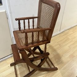 Vintage Rocking Chair and High Chair 2-1