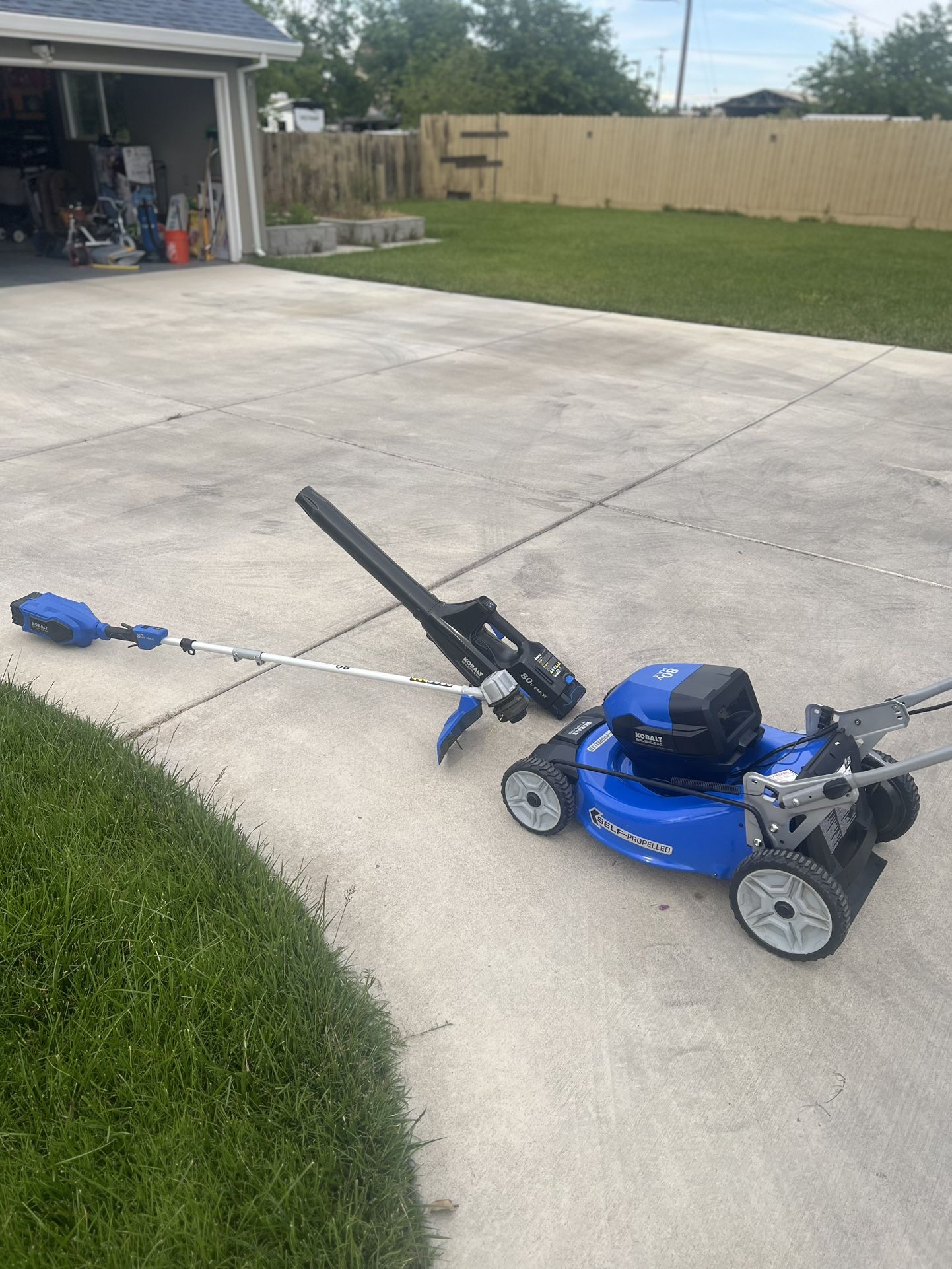 80 V Lawn Mower Set