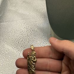 10k Gold San Judas Pendant 