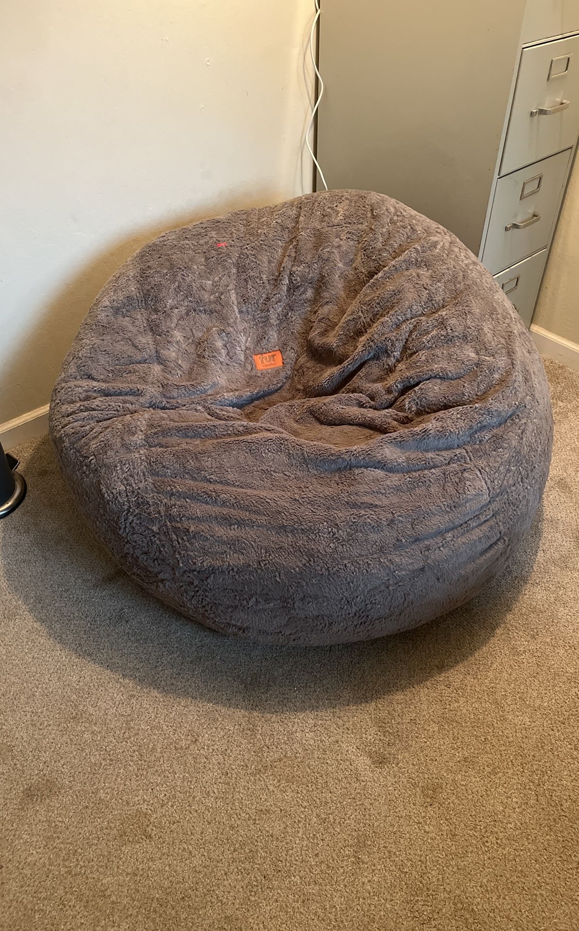 CordaRoy's Chenille Bean Bag Chair, Convertible Chair Folds from Bean Bag to Lounger, As Seen on Shark Tank, Charcoal - Full Size