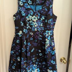 Size 11 Short Blue Flower Dress