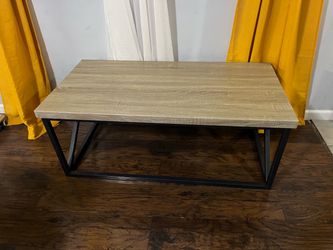 Modern Coffee Table with Metal Base