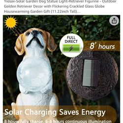 Solar-garden Dog Statue 