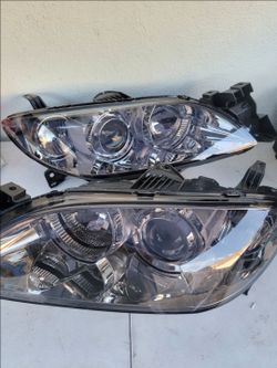 04-09 Mazda 3 Projector Headlights Luces Calaveras Micas Faros Faroles Headlamps Focos