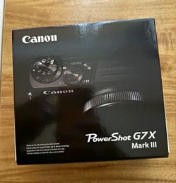 Canon PowerShot G7 X Mark III Black 20.1MP f/1.8 4.2x Wi-Fi Bluetooth.
