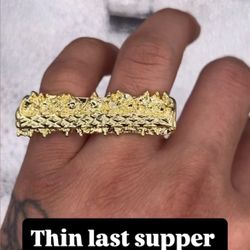 Gold Dipped Last Supper Double Ring