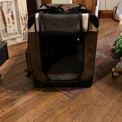 EliteField 3-Door Beige Soft Dog Crate