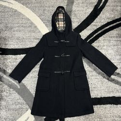 Burberry Women’s 100% Wool Hooded Toggle Trench Coat (Good Condition) - Authentic!