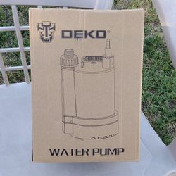 Deko Submersible Water Pump 1/3 HP 2450GPH Utility Pump Thermoplastic Electric Portable Transfer Water Pump with 10-Foot Cord